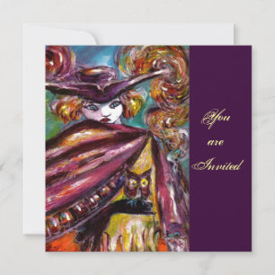 FEHLEN/ Mysteriöse Maske mit Tricorn Kostüm Party Einladung