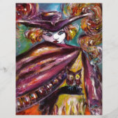 FEHLEN / Mysteriöse Maske mit Tricorn und Eule (Vorderseite)