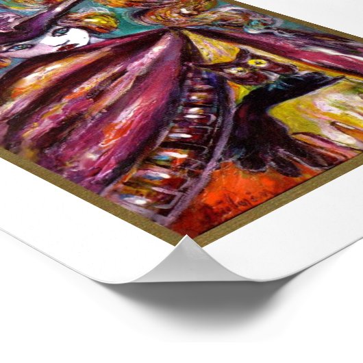 FEHLEN / Mysteriöse Maske mit Tricorn und Eule Poster (Ecke)