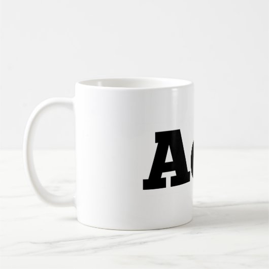 Fehlen Wachs-/"AoW" Logo Kaffee-Tasse Kaffeetasse (Links)
