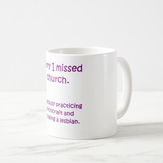 Fehlende Kirchen-Tasse Kaffeetasse (VorderseiteRechts)