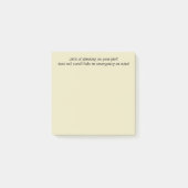 Fehlende Planung ohne Gelb Post-it Klebezettel (Vorderseite)