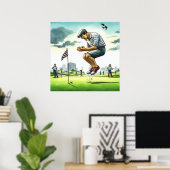 Fehlender Putt - Golf Art Print Poster (Heimbüro)