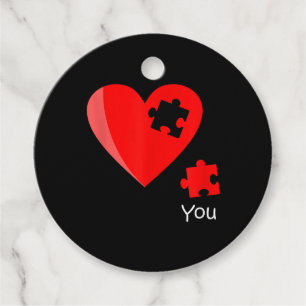 Fehlendes Stück Herz Puzzle Valetines Day T-Shirt Geschenkanhänger