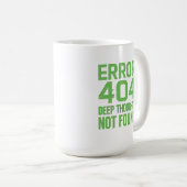 Fehler 404 Deep Thoughts Not Found T-Shirt – Lusti Kaffeetasse (VorderseiteRechts)