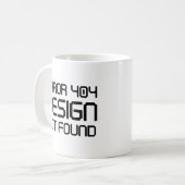 Fehler 404 Design wurde nicht gefunden Kaffeetasse (Vorderseite Links)