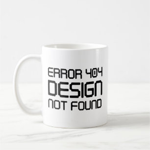 Fehler 404 Design wurde nicht gefunden Kaffeetasse