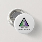 Fehler 404 Genderqueer Button (Vorne & Hinten)