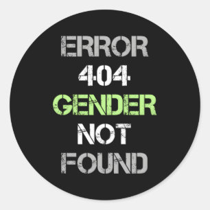 Fehler 404 Geschlecht wurde nicht gefunden und der Runder Aufkleber