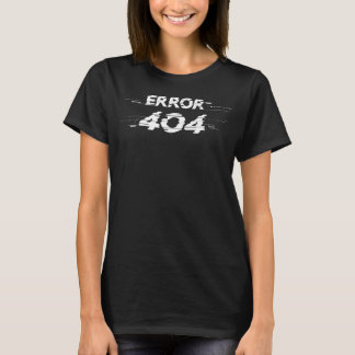 Fehler 404 Glitch Cyberpunk Digital Grafik T-Shirt