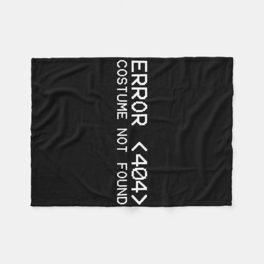Fehler 404 Kostüm Halloween Programm nicht gefunde Fleecedecke (Vorderseite (Horizontal))