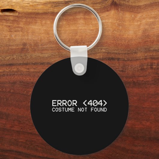Fehler 404 Kostüm Halloween Programm nicht gefunde Schlüsselanhänger (Vorderseite)