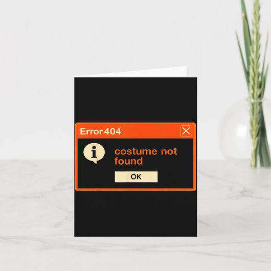 Fehler 404 Kostüm nicht gefunden Lustiger Programm (Vorderseite)
