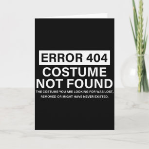 Fehler 404 Kostüm nicht gefunden Lustiger Weihnach Karte