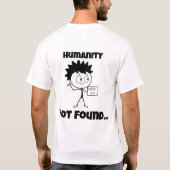 Fehler 404 - Menschlichkeit nicht gefunden - Tech T-Shirt (Rückseite)
