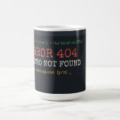 Fehler 404 Métro nicht gefunden Lustiger Programmi Kaffeetasse (Mittel)