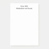 Fehler 404: Motivation nicht gefunden,lustig,Custo Post-it Klebezettel (Vorderseite)