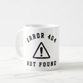 FEHLER 404 - NICHT GEFUNDEN - FUNNY WEB DEVELOPER KAFFEETASSE (Vorderseite Links)