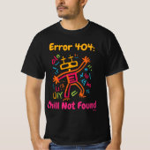 Fehler 404 Nicht gefundener Pop Art Robot Neon T-Shirt (Vorderseite)