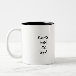 Fehler 404 Wörter nicht gefunden Lustiger Kaffeebe Zweifarbige Tasse