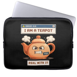 Fehler 418: Ich bin eine Teekanne. Laptopschutzhülle