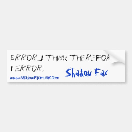 Fehler-Autoaufkleber Autoaufkleber (Vorne)