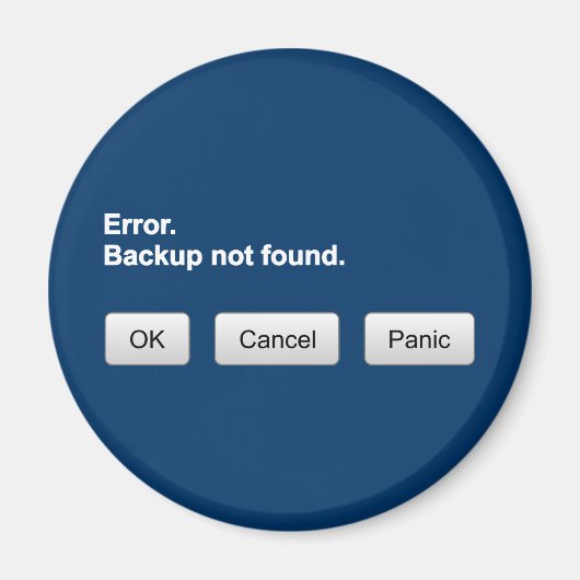 Fehler. Backup wurde nicht gefunden. OK- Abbrechen Magnet (Vorne)