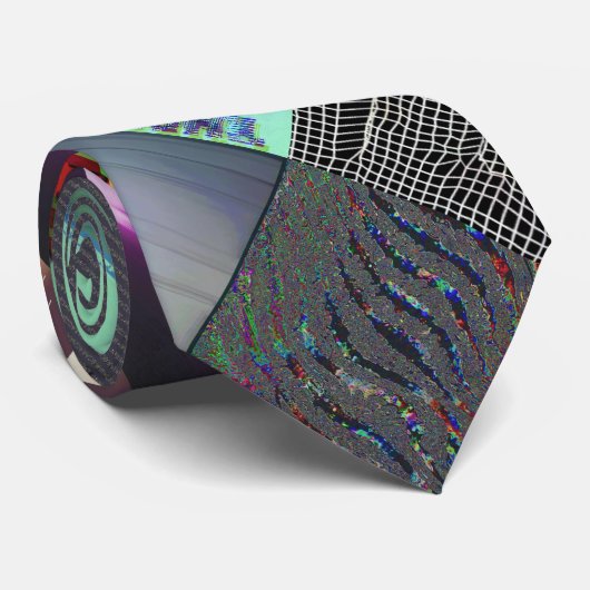 Fehler beim Laden der Dark Glitch Art Abstract Gri Krawatte (Gerollt)