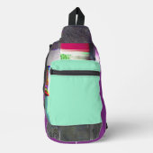 Fehler beim Laden der dunklen Glitch-Art Abstract Crossbody Bag (Vorderseite)