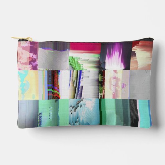 Fehler beim Laden der dunklen Glitch-Art Abstract Zubehörtasche (Vorderseite)