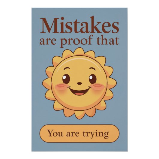 Fehler beweisen, dass du Poster versuchst (Vorderseite)