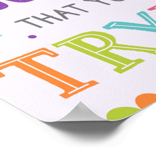 Fehler beweisen, dass Sie Motivationa versuchen Poster (Ecke)