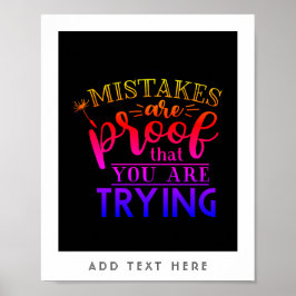 Fehler beweisen, dass Sie versuchen - Motivierend Poster