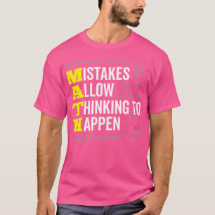 Fehler erlauben das Denken zu einem mathematischen T-Shirt