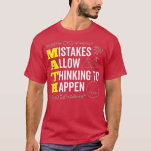 Fehler erlauben das Denken zu einem mathematischen T-Shirt