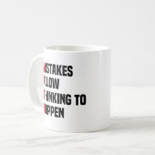 Fehler erlauben es, an Mathematik zu denken Kaffeetasse (Vorderseite Links)