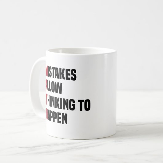 Fehler erlauben es, an Mathematik zu denken Kaffeetasse (Vorderseite Links)