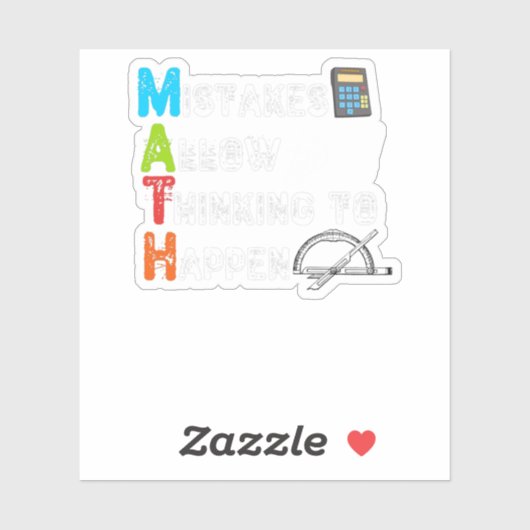 Fehler erlauben es zu denken - Funny Mathe Aufkleber (Blatt)