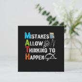 Fehler erlauben es zu denken - Funny Mathe Einladung (Stehend Vorderseite)