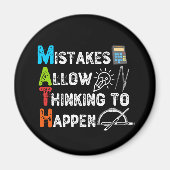 Fehler erlauben es zu denken - Funny Mathe Magnet (Vorne)