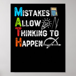 Fehler erlauben es zu denken - Funny Mathe Poster