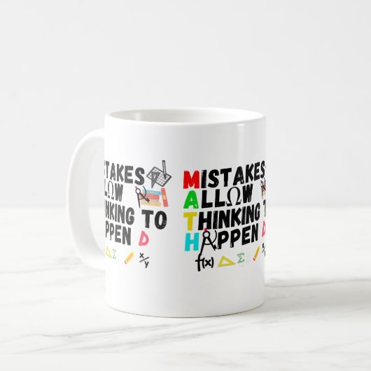 Fehler erlauben es zu denken kaffeetasse (Vorderseite Links)