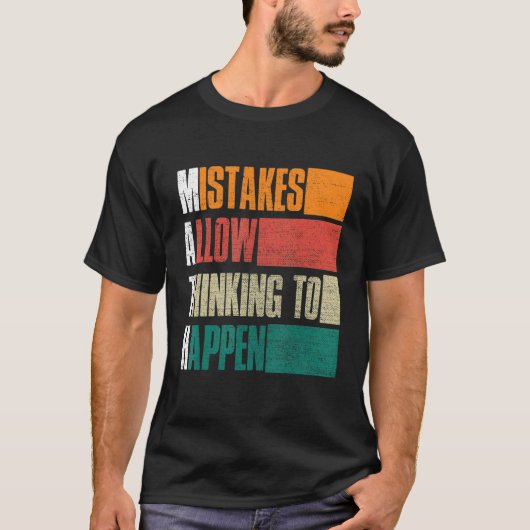 Fehler erlauben es zu denken, Math Teacher T-Shirt (Vorderseite)