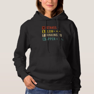 Fehler ermöglichen Denken Math Tag Zurück zu Hoodie