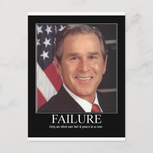 Fehler: George Bush Postkarte (Vorderseite)