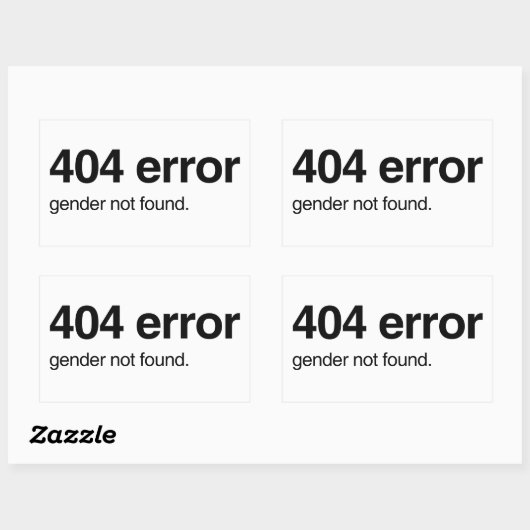 Fehler: Geschlecht nicht gefunden Rechteckiger Aufkleber (Blatt)