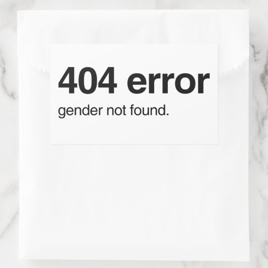 Fehler: Geschlecht nicht gefunden Rechteckiger Aufkleber (Tasche)