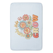 Fehler helfen uns zu wachsen | Spielende Blumenmot Badematte (Vorderseite Vertikal)