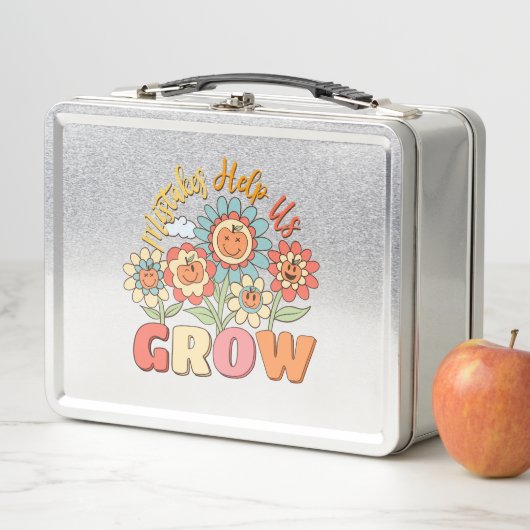 Fehler helfen uns zu wachsen | Spielende Blumenmot Metall Brotdose (Beispiel)