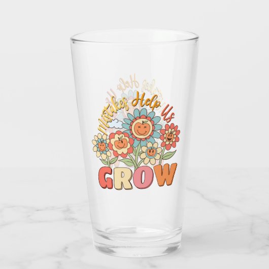 Fehler helfen uns zu wachsen - spielerisches, flor glas (Rückseite)